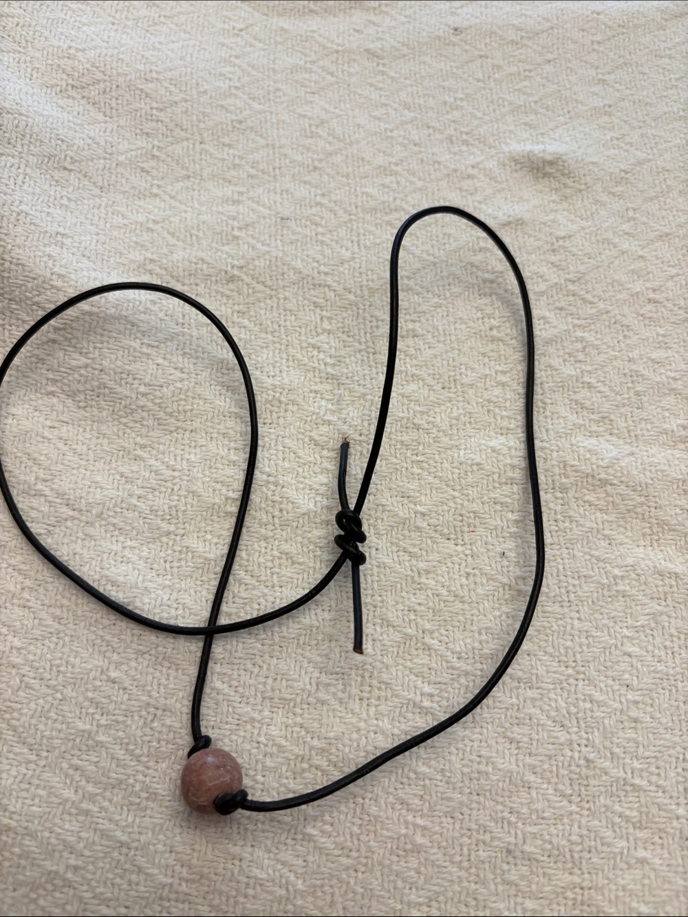 Boho Bundle of 3 Black Cord and Gunmetal Tree of Life Necklace with Pink Accent - Picture 10 of 10